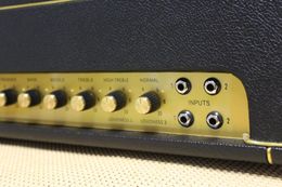 Custom Plexi1959 Hand Wired All Tube Electric Guitar Guitar Amp Head in Black with12Ax7*3, EL34*6 Loop 100W