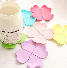3D Mixed Colors Flower Petal Shape Cup Coaster Tea Coffee Cup Mat Table Decor Durable Pretty Drink Accssary