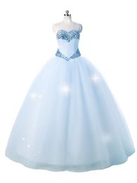 2017 Sexy Crystal Ball Gown Quinceanera Dress with Tulle Lace-Up Plus Size Sweet 16 Dress Vestido Debutante Gowns BQ99