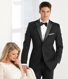 Customized One Button Wedding Suits for Men two-Pieces(jacket+pants+Tie) High Quality Groom Tuxedos Mens Bridegroom Suits