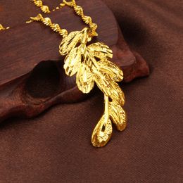 Phoenix Tail Pendant 18k Yellow Gold Filled Womens Pendant Chain