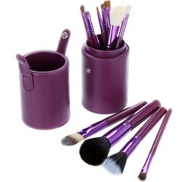 12Pcs Pro Makeup Brush Set with Cylinder Cup Holder Case Cosmetic Beauty Eyeshadow Blush Powder Blender Face Make Up Brushes Tools