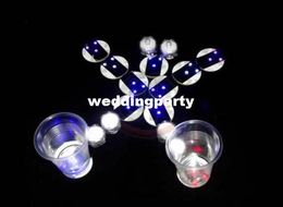 Free Shipping Fashion Wedding Party table decoration light sticker led bottle coaster sticker