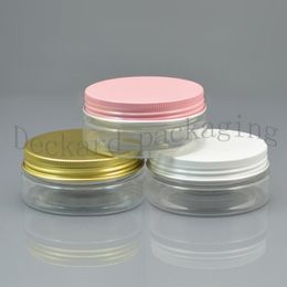 50pcs/lot 50G Clear Bottle pink/white/golden Aluminium Cap Empty Cream Cosmetic Jar Small and Portable,hand gream jar
