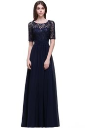 simple bridesmaid dresses jewel chiffon summer beach floorlength for wedding vback lace and chiffon maid of Honour gowns