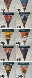 Halloween decoration paper triangle flag pennant banner carnival garland skull bat ghost spider scary clubing bar shop party decor