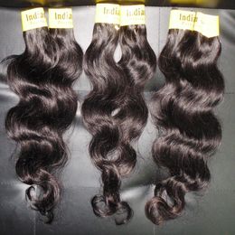 factory price 100 processed pure indian human hair bundles 20pcs bulk body wave weaving weft