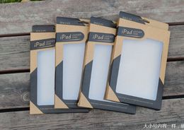 Kraft Brown Paper Retail Box Packaging boxes for 9.7 iPad 6 air2 5 air 3 4 7.9 mini 2 PU Leather Case