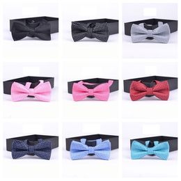 New Korean Children hair accessories Creative Baby bow tie Pure color wave point collar flower IA802