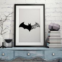 10x wholesale halloween batman wall stickers living bedroom decorations kawaii diy flowers pvc home decals mural arts poster uk