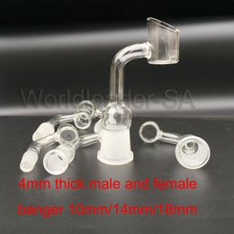 Quartz Banger Manufacturer 10mm/14mm/18mm male female By Liguid Sci curved pipe Quartz nail for water pipe