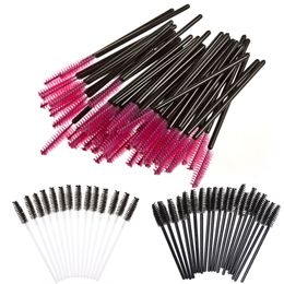 50PCS/lot Disposable Eyelash Brush Mascara Wands Applicator Spoolers Eye Lash Makeup Tool Make Up Brushes free ship