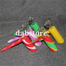 Mini silicone Hammer Bong silicon Percolator Portable bongs pipes bubbler silicone Bongs Water Pipes glass bongs Free Shipping