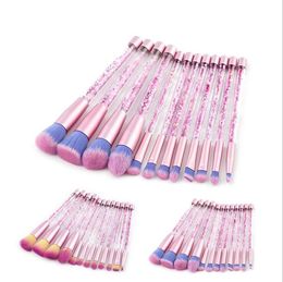 12 pcs Glitter Makeup Brushes Set Quicksand Crystal Diamond Makeup Brush Cosmetics Brushes Powder Eyeshadow Foundation Make up brush Tool