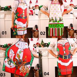 Christmas Funny Cooking Kitchen Apron Sexy Dinner Party Baking Apron delantal cocina For Woman Man delantales BBQ Party Cartoon Apron