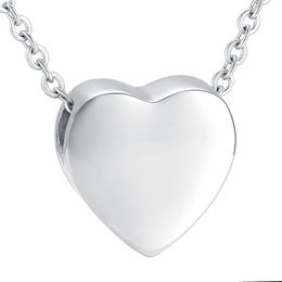 IJD9952 Polishing Heart For Ashes Free Engrave Ash Keepsake Necklace Family/Pet Jewellery Urn Necklace Special Offer