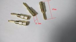 4pcs high quality copper Gold plated 4mm banana plug for Speaker Cable Wire