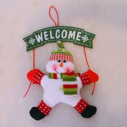 Christmas props ornaments top home house garden dressed decoration Santa claus snow men Xmas Door Window wall Pub Bar hanging Decoration