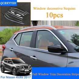Full Window Trim Decoration Strips For Nissan Kicks 2017 2018 Accessories Stainless Steel Car Styling Stainless Steel208A