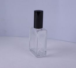 50pcs/lot Polished Perfume Bottle Design 50ml Square Empty Glass Parfum Bottle In Refillable With Lid