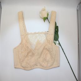 Free shipping high quality sexy see-through lace bra for shemale transgender wear with one-piece silicone breast forms
