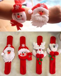 New Sale 12Pcs/lot Christmas ornaments kids christmas gift Wrist Strap Watch Bracelet Christmas Supplies for kids Santa Claus Snowman Deer