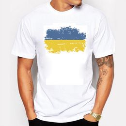 rio games UK - Ukraine National Flag Summer T shirts For Men Casual 100% Cotton Nostalgic Ukraine Patriotism Flag 2016 Rio Games Cheer T-shirts