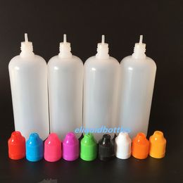 Wholesale Price 120ML Empty Oil Bottle 4OZ Plastic Dropper Bottles With Colourful Childproof Cap 450Pcs