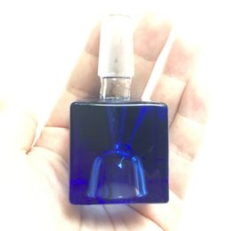 Popular Cubic Colourful Glass Bowl 14mm 18mm Cube Glass Bowl SQUARE BOWL/SLIDE with Male Joint Glass Bong Hookah Smoking Accessory