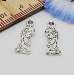 Free Ship 300PCS Tibetan Silver angel Charms Pendant For Bracelet Jewellery Making 18x7mm