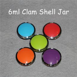 acrylic clam silicone containers acrylic shell jars silicone container for wax and silicone bho container free shipping dhl