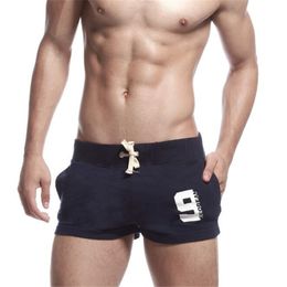 Wholesale-Men's Boxer Sport Shorts,Cotton Mens Running Shorts, Boxer Trunks Yoga Gym Shorts Fitness Bodybuilding Shorts