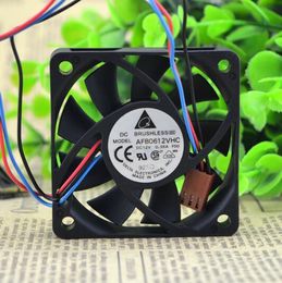 Original DELTA AFB0612VHC 6015 0.36A 6CM 12V 60*60*15MM three wire speed cooling fan