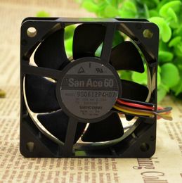 Original SANYO 6CM 12V 0.14A 60*60*25 9S0612P4H07 4 wire ultra quiet cooling fan