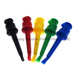 10pcs/lot Nylon PA+copper quick Test Clip,test hook SOLDER TYPE 30VAC/60VDC MAX. 5A Good quality,2 PCS for each Colour