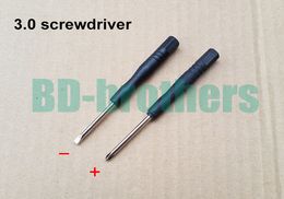 88mm Mini Screwdriver 3.0 Phillips / 3.0mm Slotted Flathead Straight Screwdrivers Black Key Open Tool for Repairment 1000pcs/lot