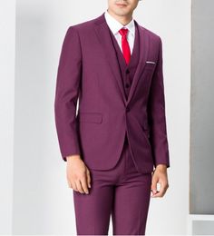 Solid Colour Men Suits high quality Suits For wedding Male Blazer suit two-piece Luxury Latest formal custom business suit