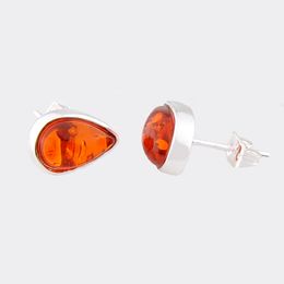 10 Pcs FashionTeardrop Amber Stud Earring Silver Plated 925 New Gorgeous For Woman Mexican Stud Earring Hot Sell Free Shipping