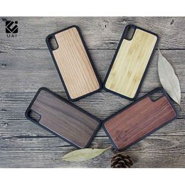 Cell Phone Cases Natural Wood Blank TPU for iPhone 11 12 13 Pro Max
