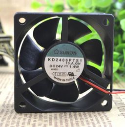 Original SUNON KD2406PTS1 60*60*25 24V 1.4W 6CM 2 wire inverter cooling fan