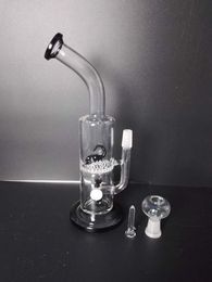 h: 27cm glass water pipes glass bongs with 14mm joint white free shipping