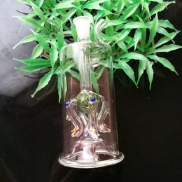 High quality Colour four-jaw lamp pot , Wholesale glass bongs, glass hookah, smoke pipe accessories