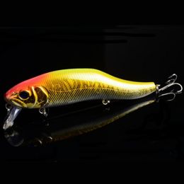 4 Colour Minnow Fishing Lures Bass Crankbait Hooks Tackle Crank Baits 3D Eyes fishing lure 24.5g