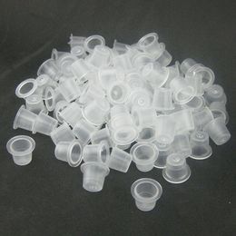 Wholesale 1000Pcs 9mm Small Size Clear White Tattoo Ink Cups Plastic Ttattoo Caps Suppply Hot Sale Free Shipping
