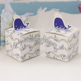 FREE SHIPPING 120PCS 2"Nautical Theme Favor Boxes Baby Shower Birthday Party Candy Boxes Envents Party Sweet Holder Supplies