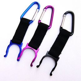 Locking Carabiner Water Bottle Buckle Hook Holder Clip Camping Outdoor Snap Hook clip-on Aluminium Alloy Clicp on