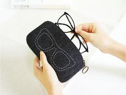 fashion felt simple eyeglasses bag Bag Organiser drop shippi Can be Customised