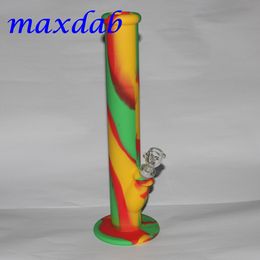 silicone water pipe with nine colors glass water pipe glass bongs with glass accessories silicone bong free