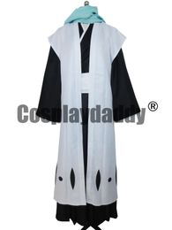 65% cotton+35% polyester Japanese Anime Outfit Bleach 6th Division Captain Kuchiki Byakuya Cosplay Costume E001
