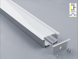 Free Shipping big size LED aluminum profile with End caps and clips